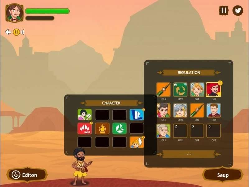 Mystic Taj Quest story cutscene showing character interaction