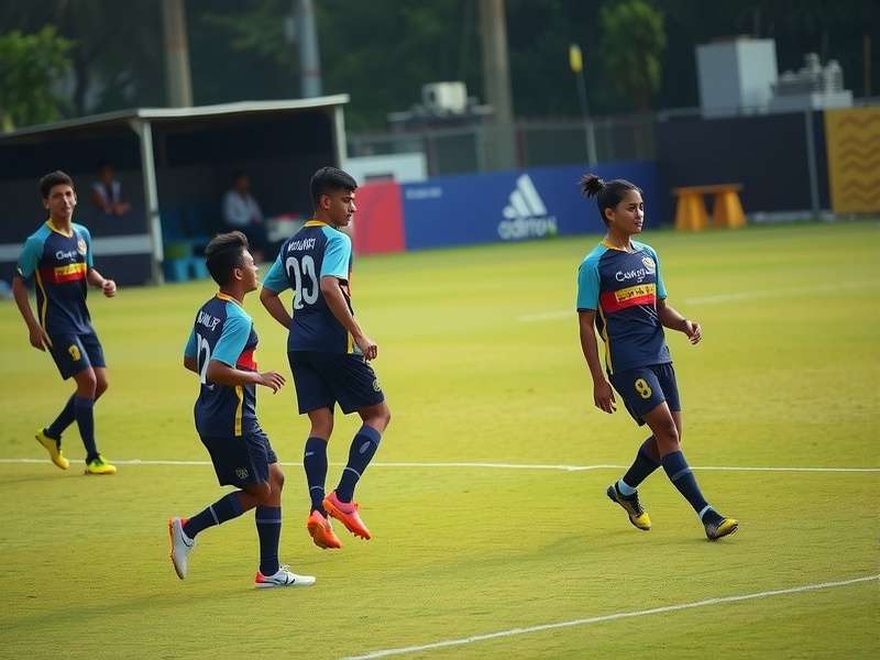 Goa S Midfield Dynamo celebrating a goal with teammates