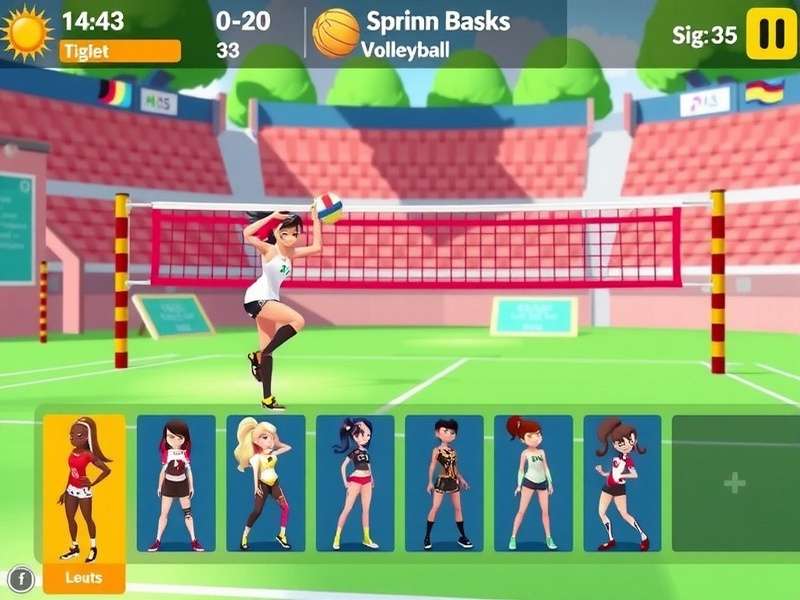 Sunny Spikers Glory in-match volleyball action