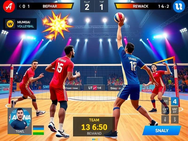 Mumbai Volley Dynamo esports tournament with live audience and professional setup