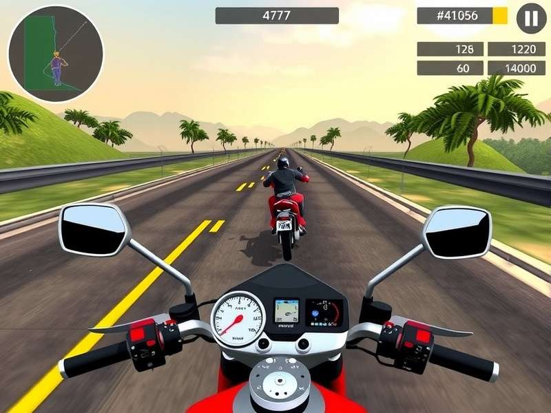Air Assam Racer gameplay screenshot showing scenic Indian roads