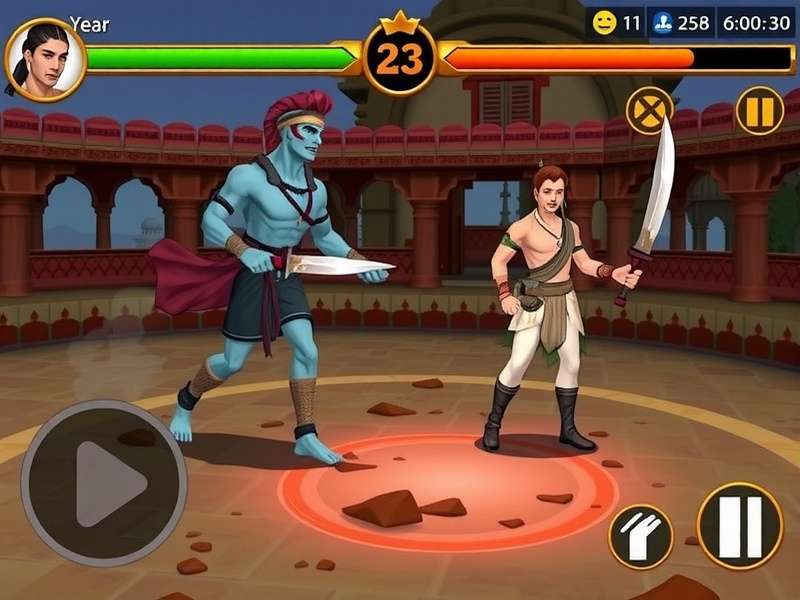 Haryanvi Gladiator Hero gameplay screenshot showing combat