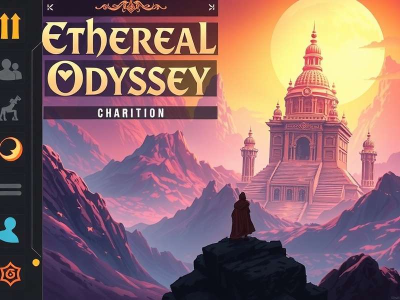 Ethereal Odyssey game cover art showing mystical landscapes