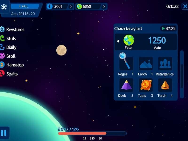 Character selection screen in Planetary Flare Stroll