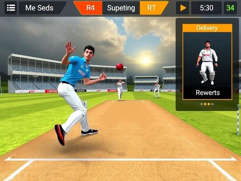 Mathura Cricket Maverick bowling interface showing delivery options
