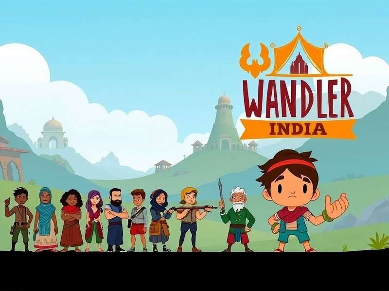 Ginger Wanderer India gameplay screenshot showing character in Indian landscape