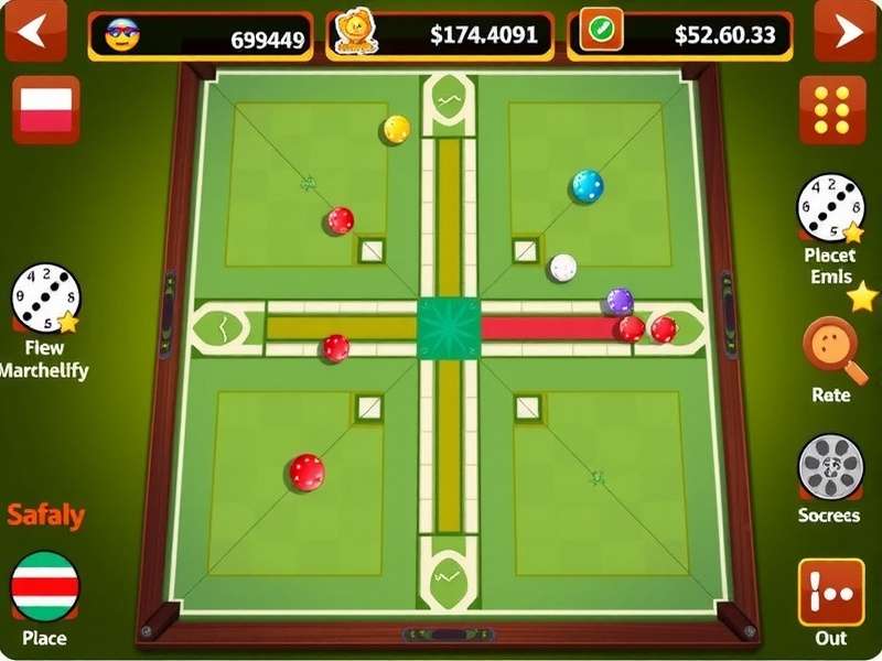 Ludo Supreme Champion game pieces and board