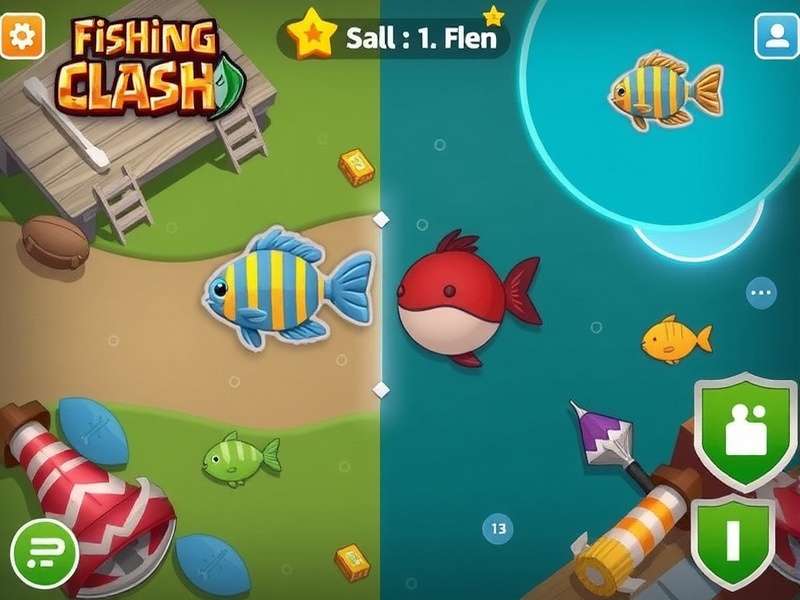 A serene fishing scene with a person holding a rod by a lake at sunset