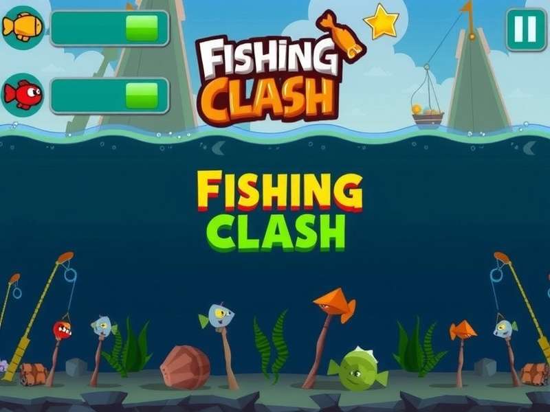 Person playing Fishing Clash game on a Nokia smartphone