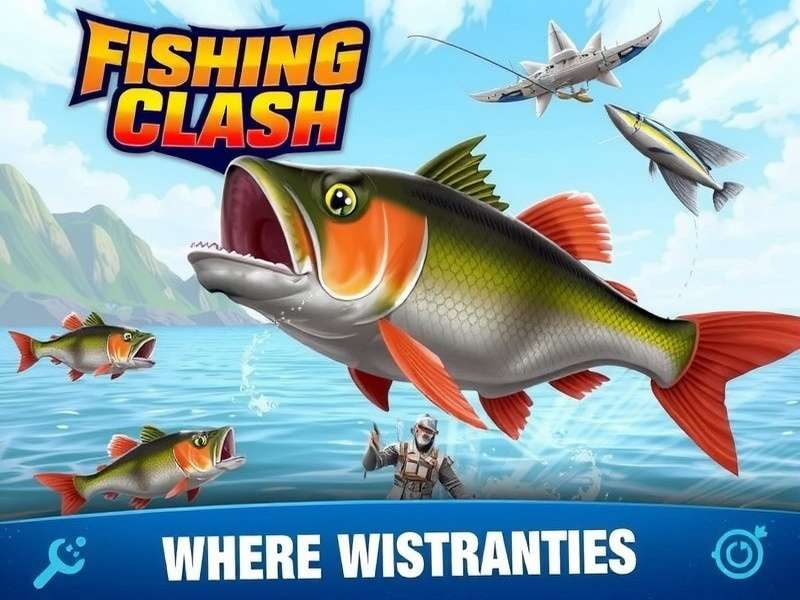 Fishing Clash gameplay screenshot showing a player catching a large fish