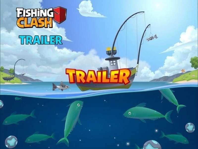 Official Fishing Clash Game Trailer Screenshot - Angler catching a massive marlin