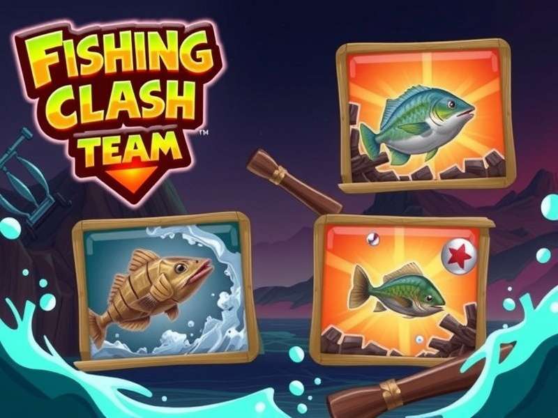 Fishing Clash Team Series Four-box gameplay screenshot showing team interface