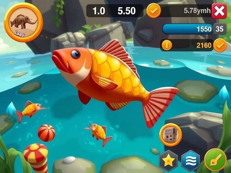 Fishing Clash gameplay screenshot showing a virtual angler catching a large fish