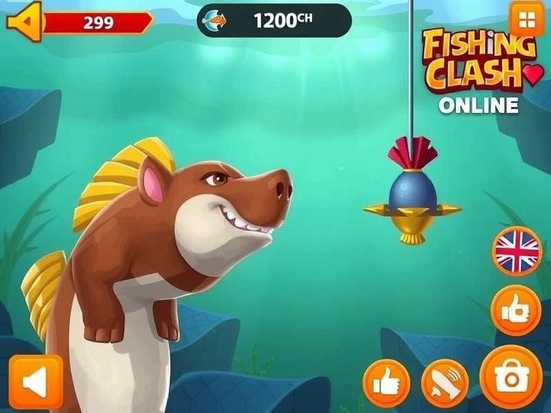 Fishing Clash gameplay on mobile showing a player catching a large marlin