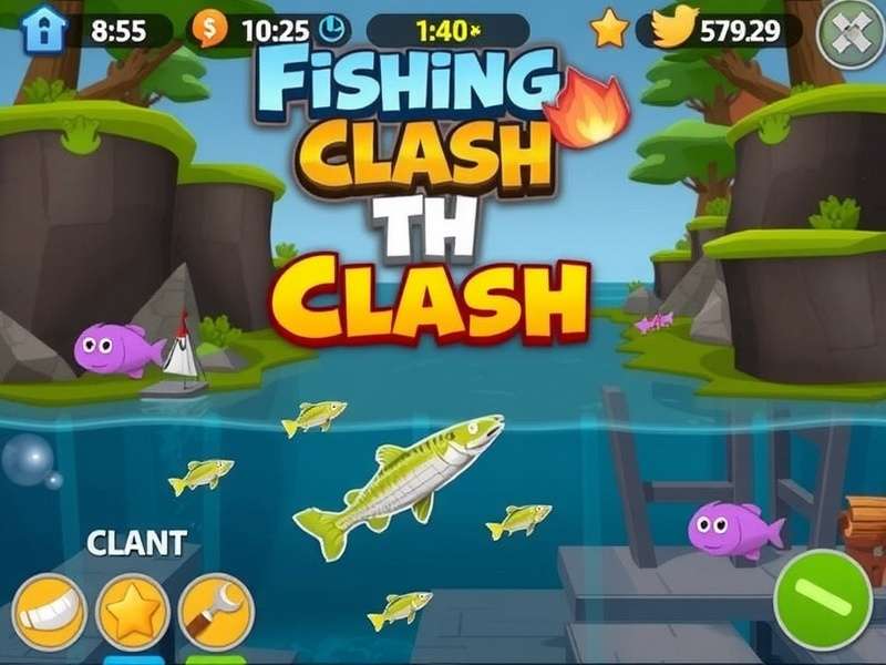 Fishing Clash Android gameplay showing cheat strategy interface