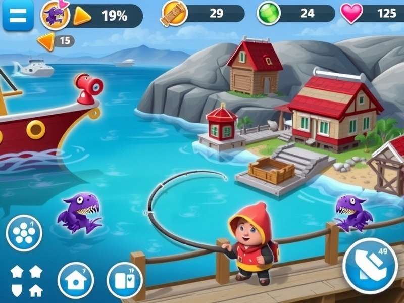 A person playing Fishing Clash game on a smartphone