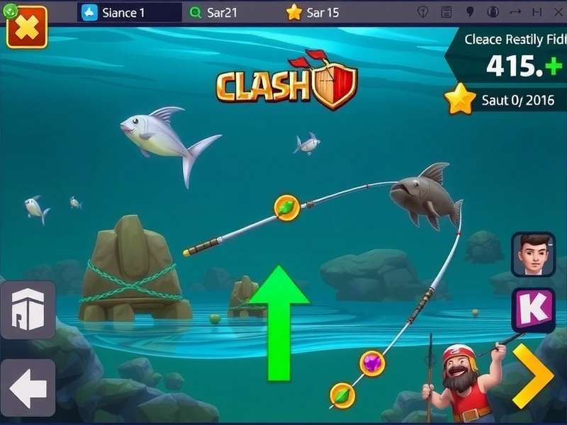 Fishing Clash gameplay screenshot showing a player catching a large fish
