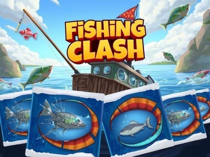 Fishing Clash gameplay interface showing casting mechanics