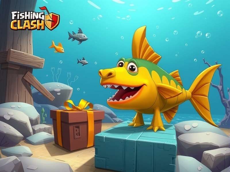 Fishing Clash gameplay on mobile phone showing a huge catch