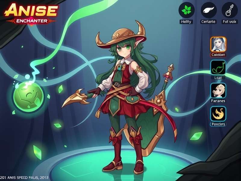 Anise Emerald Enchanter — exclusive Fishing Clash character art with emerald glow and anise motifs