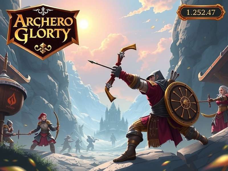 Archero Warrior Glory – epic battle scene with warrior and ancient ruins