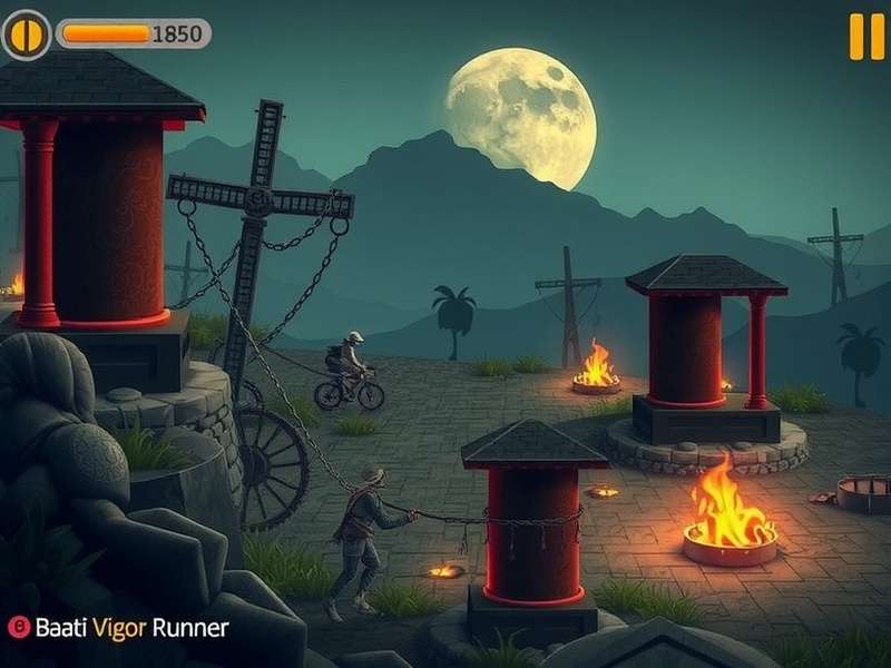Baati Vigor Runner gameplay screenshot showing desert dunes and the runner character mid-dash