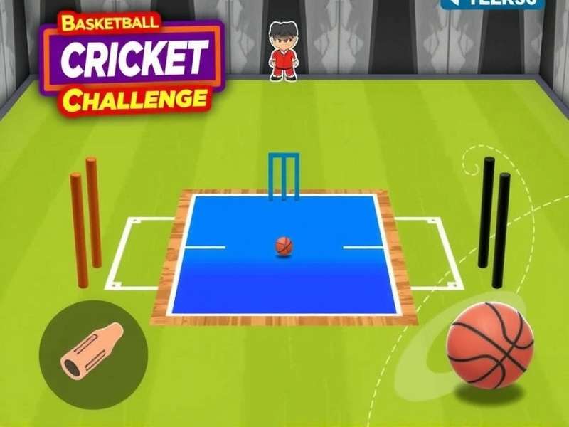 Basket Cricket Challenge action on an Indian basketball court