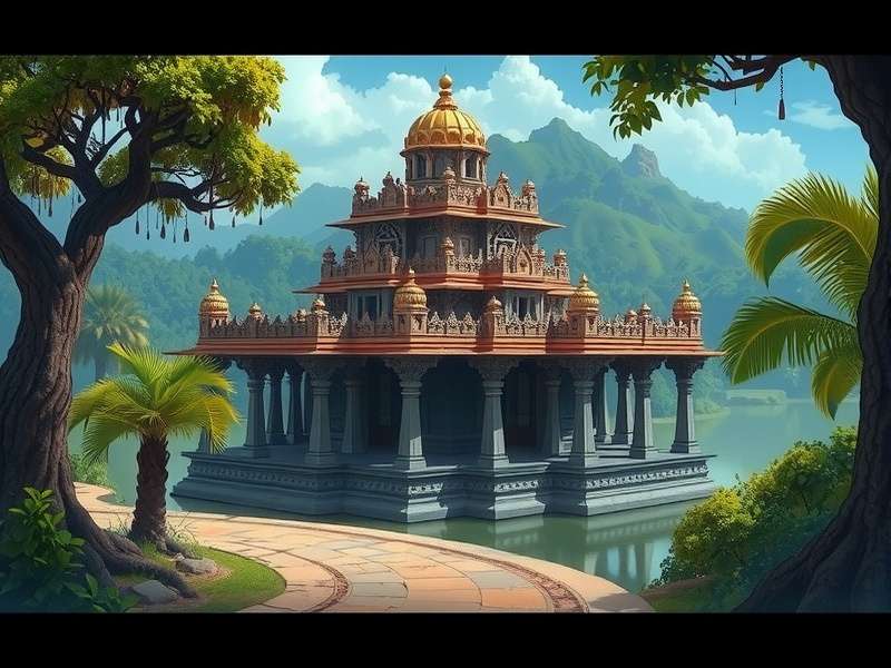 Belur Temple Puzzle Solver – Fishing Clash arena overview with ancient Indian temple architecture